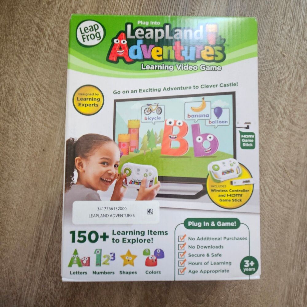 LeapFrog LeapLand Adventures HDMI Learning Video Game Complete In Box 3yrs+